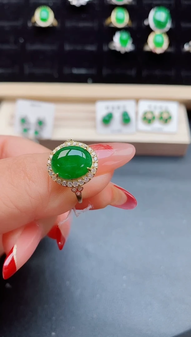 【闪购商品】翡翠戒指银S925镶嵌2132