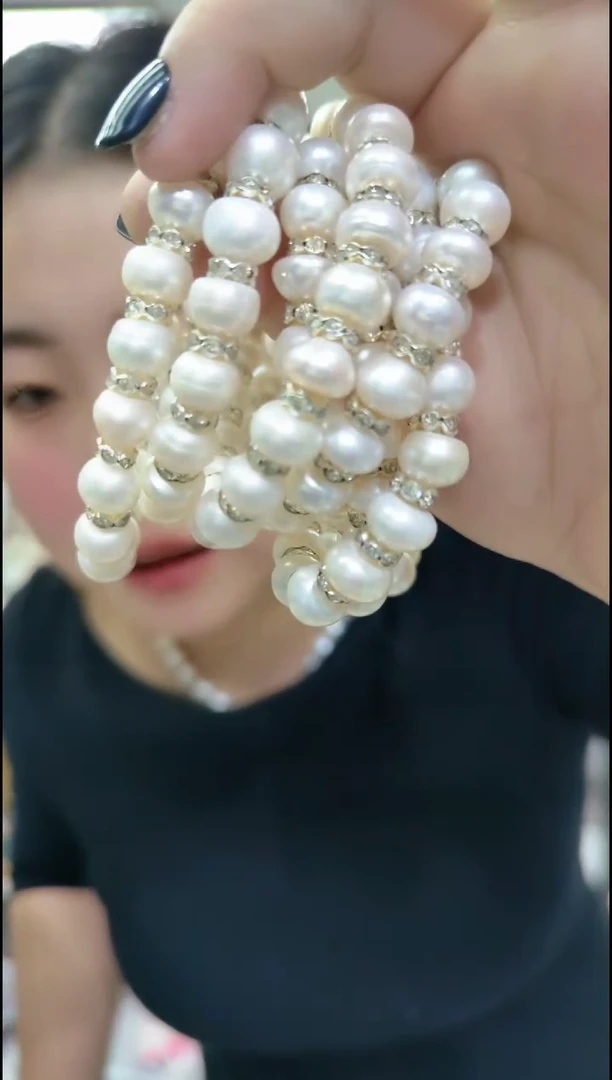 【闪购商品】淡水珍珠颈饰合金1722白珍珠单圈