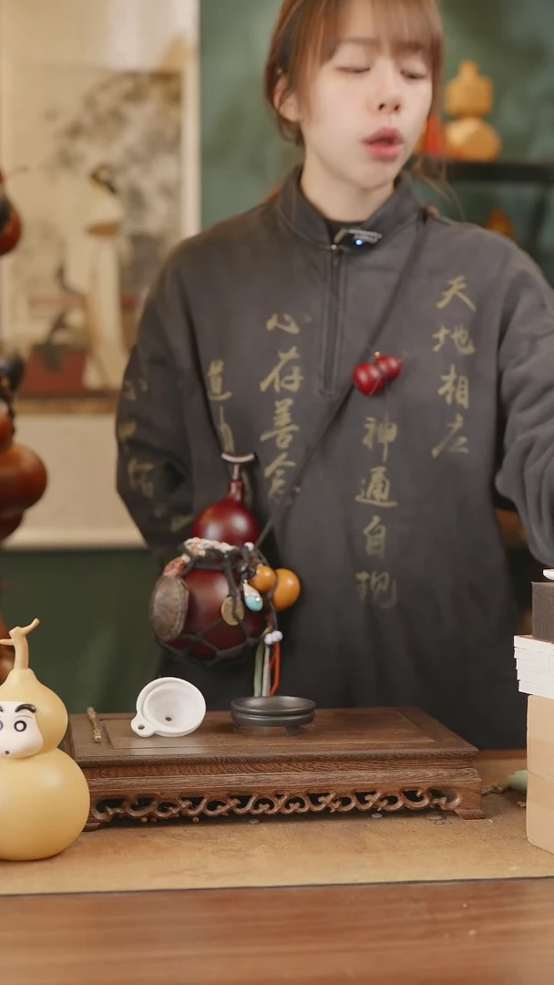 【闪购商品】87号精品天然大漆工艺防渗内胆酒葫芦~