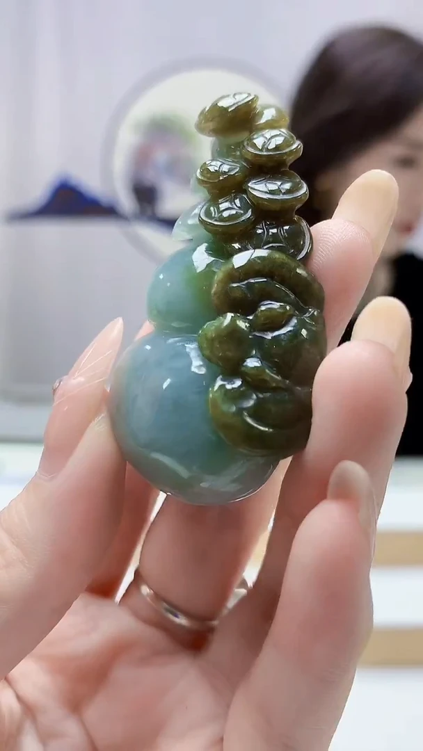 未镶嵌定制翡翠4829DD-毛货挂件124