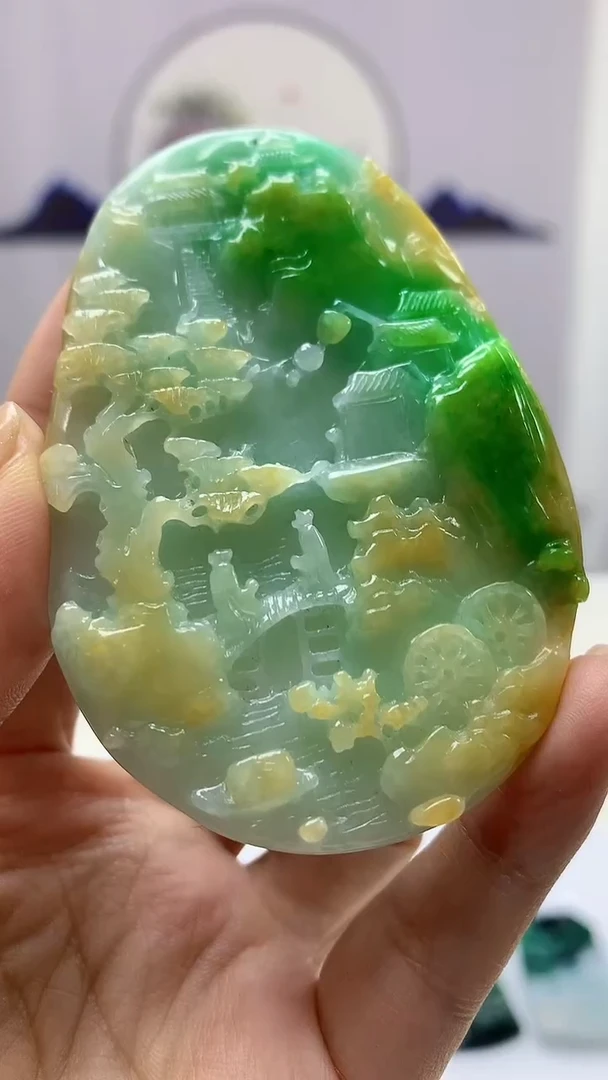 【闪购商品】定制翡翠未镶嵌4688ms-毛货143挂件