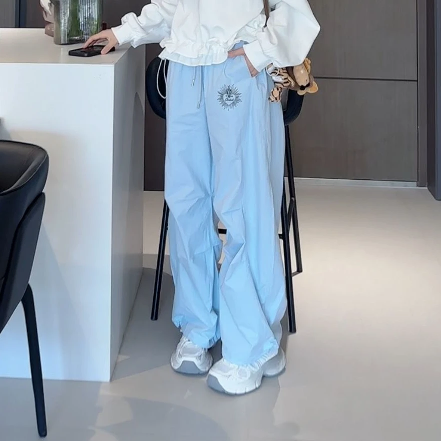 跳跳鱼童装  2025新款夏季速干辣妹美式伞兵运动休闲裤279049