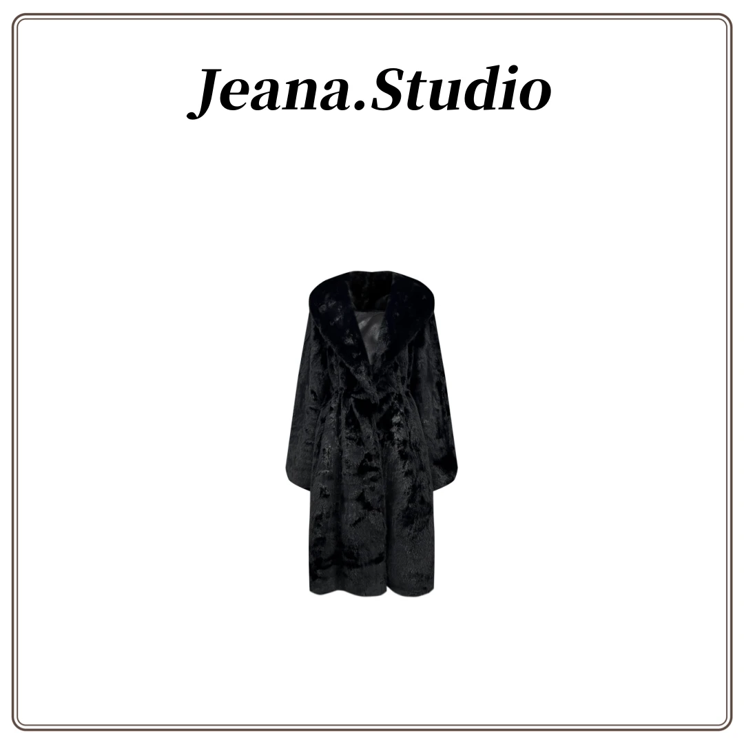 【Jeana.Studio】原创设计冬季新款保暖长款毛毛风衣外套