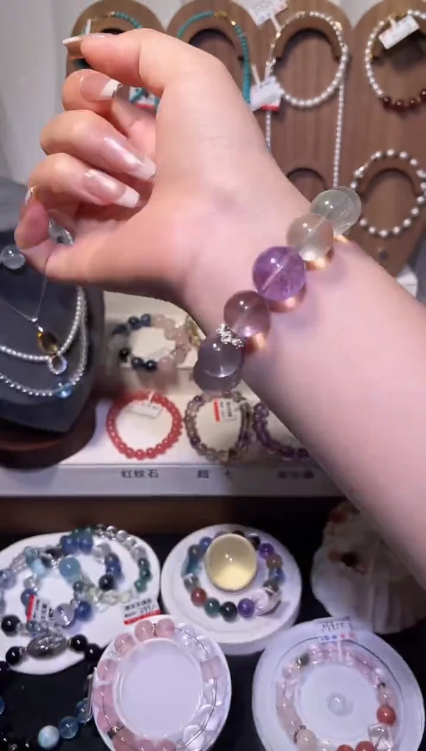 水晶手链未镶嵌彩虹萤石设计款