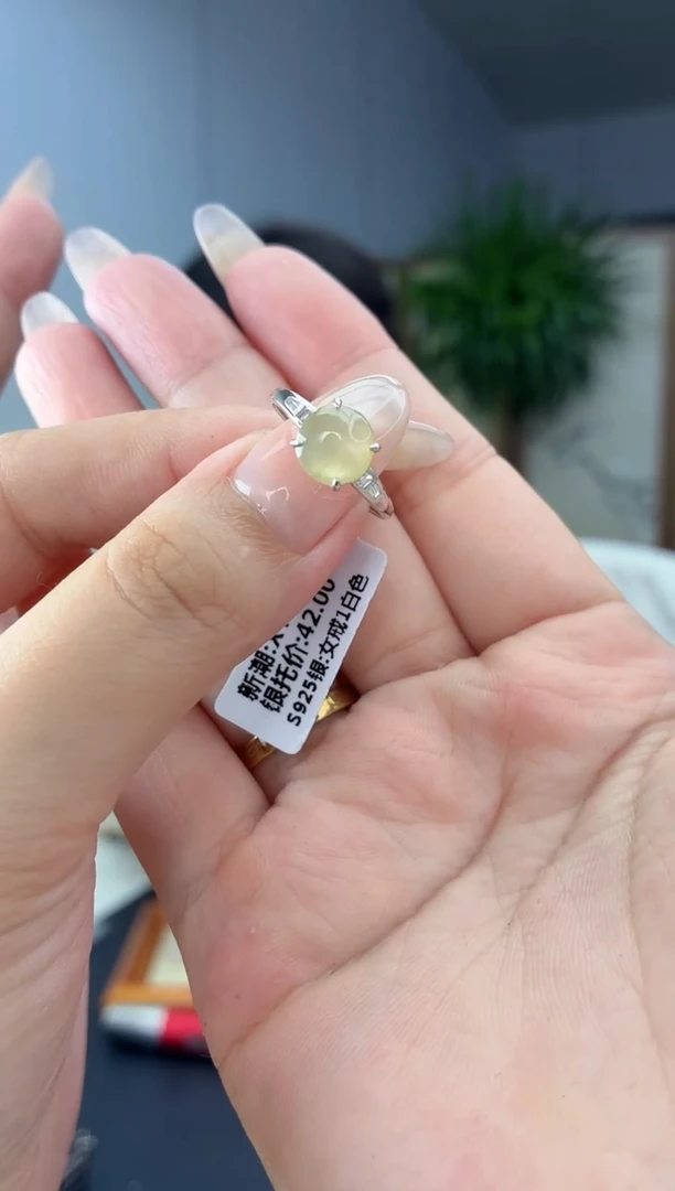 银S925镶嵌戒指翡翠111111111