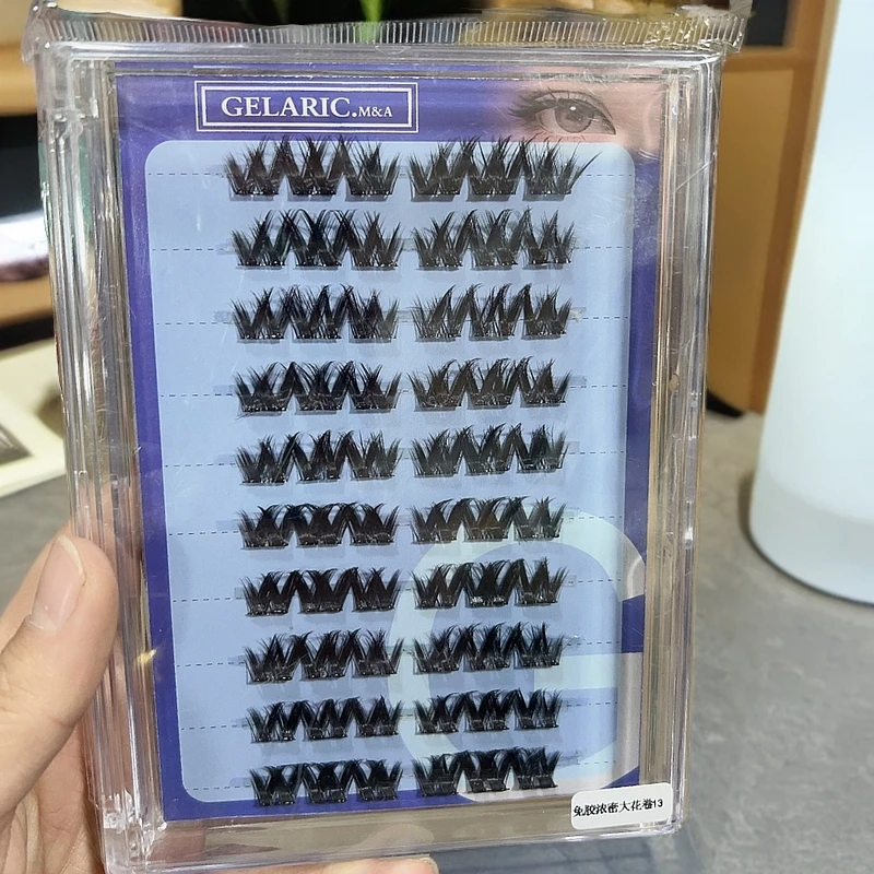 GILARIS 10排免胶假睫毛13-14自然欧美风长款爆款分段式假睫毛