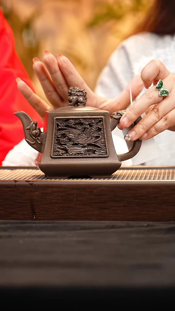 茶壶紫砂WGM0520029049龙凤呈祥-盘