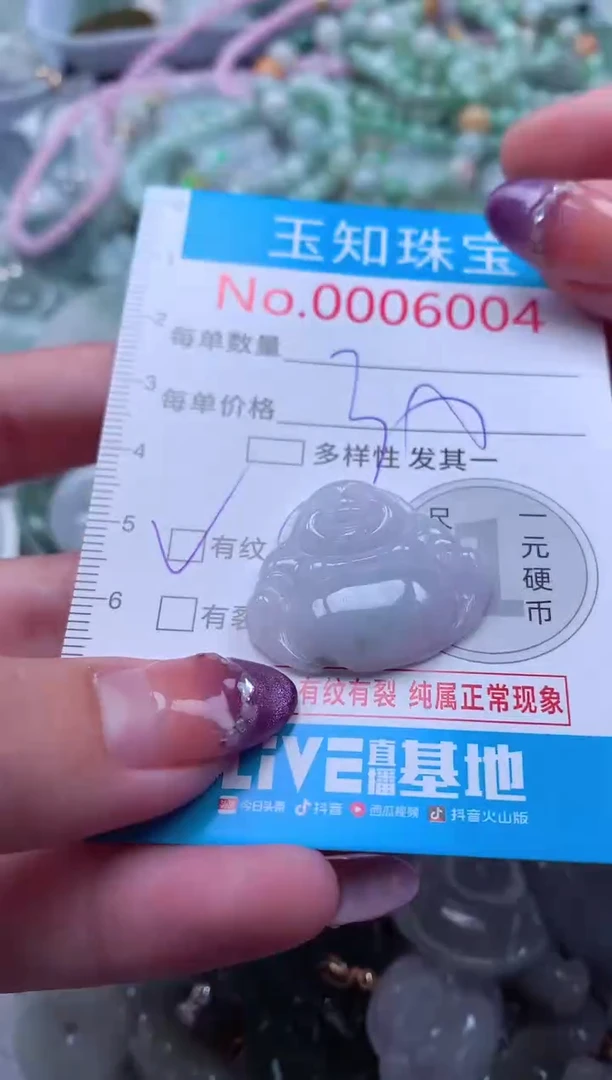 翡翠未镶嵌吊坠(不含链)6004