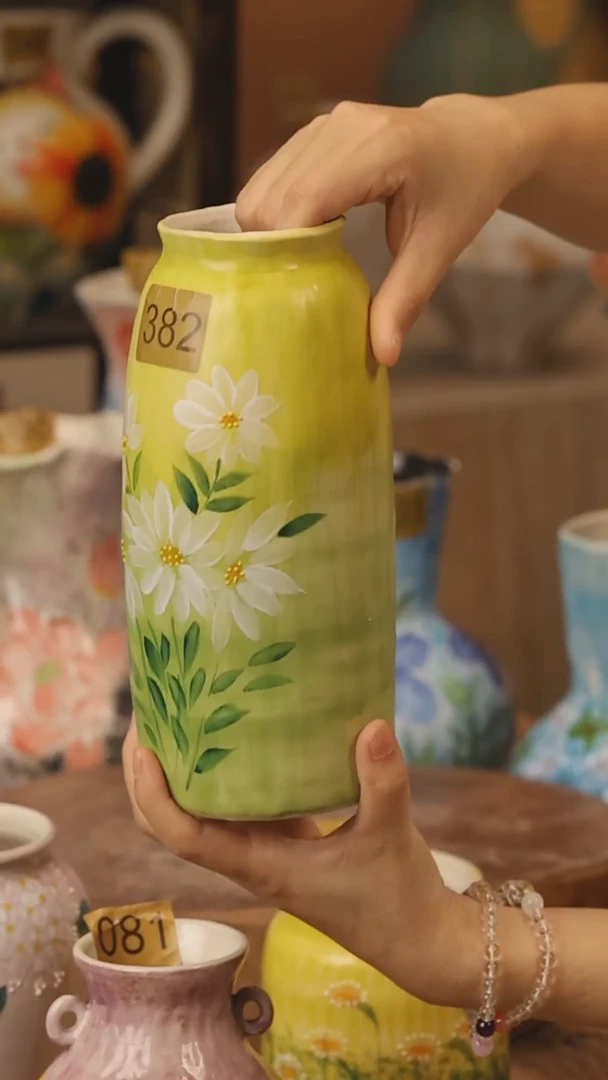 陶瓷382景德镇设计师手作花器摆件侘寂风