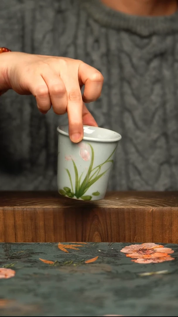 杯釉下彩手工手绘同款陶器