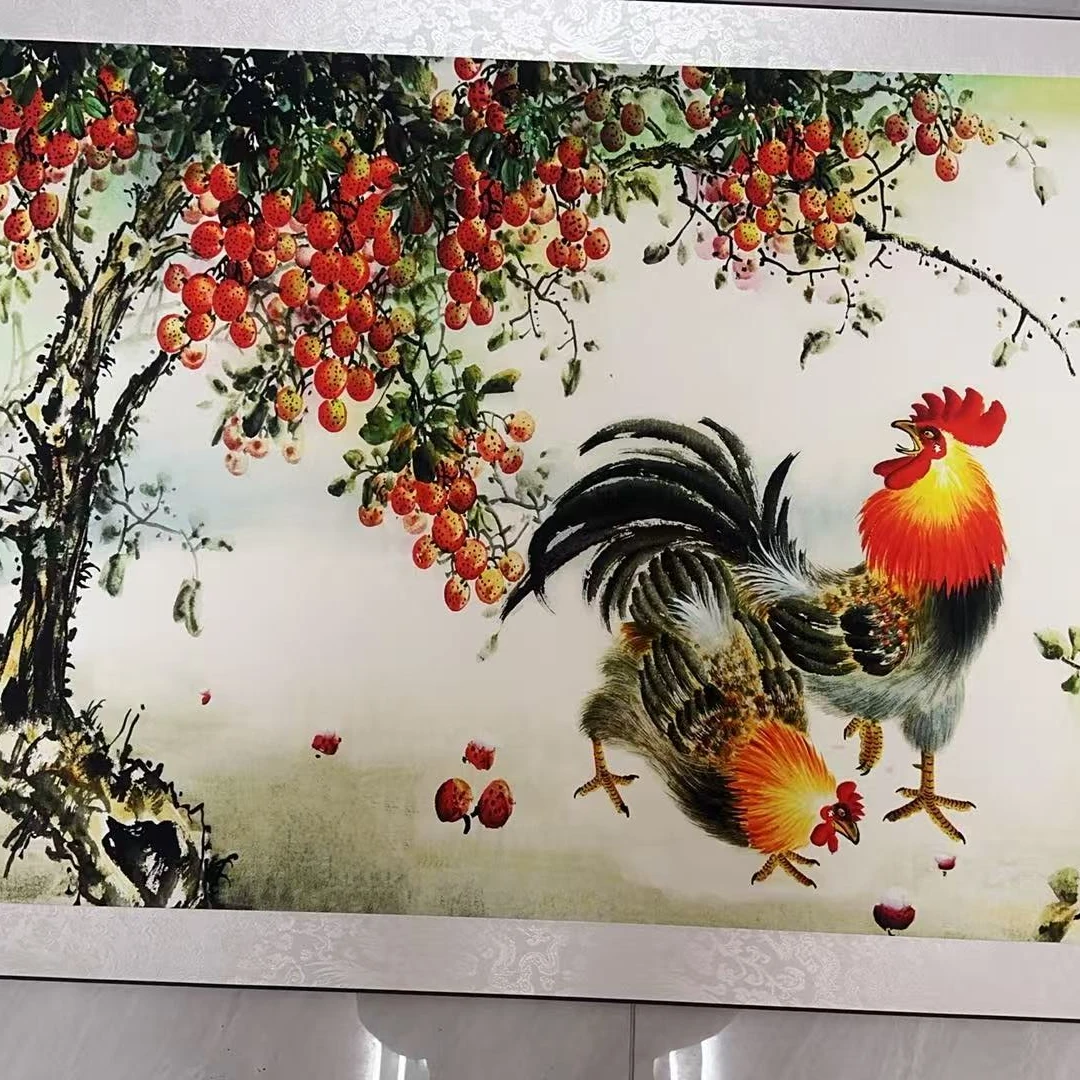 《大吉大利》新中式客厅玄关办公室书房挂画四尺横幅80x180