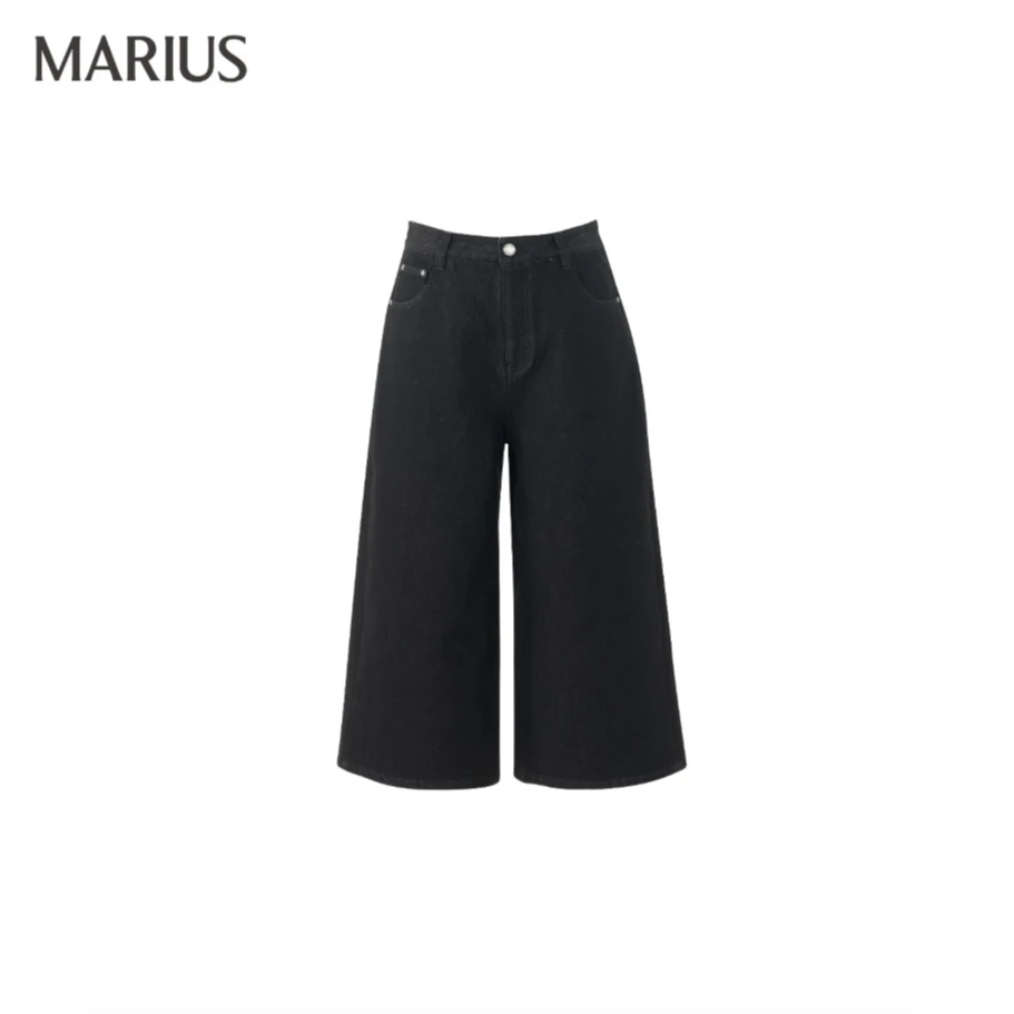 MARIUS‘游牧牛仔’松弛感牛仔内磨毛七分裤