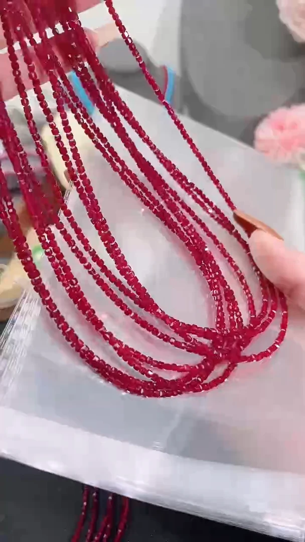 颈饰银S925镶嵌红宝石姨妈99