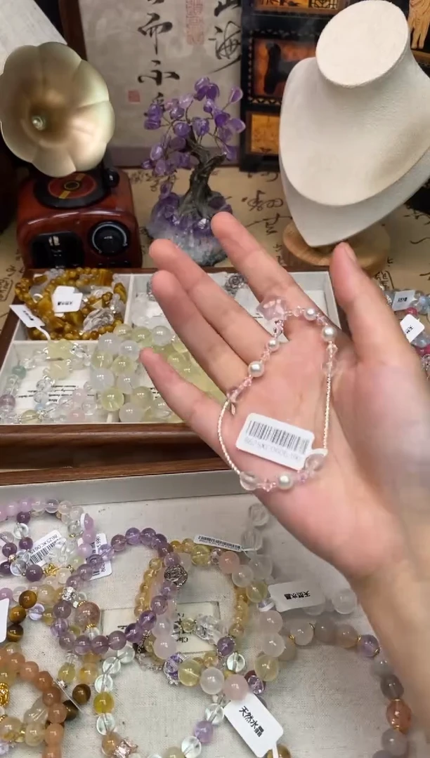 水晶手链银S925镶嵌461