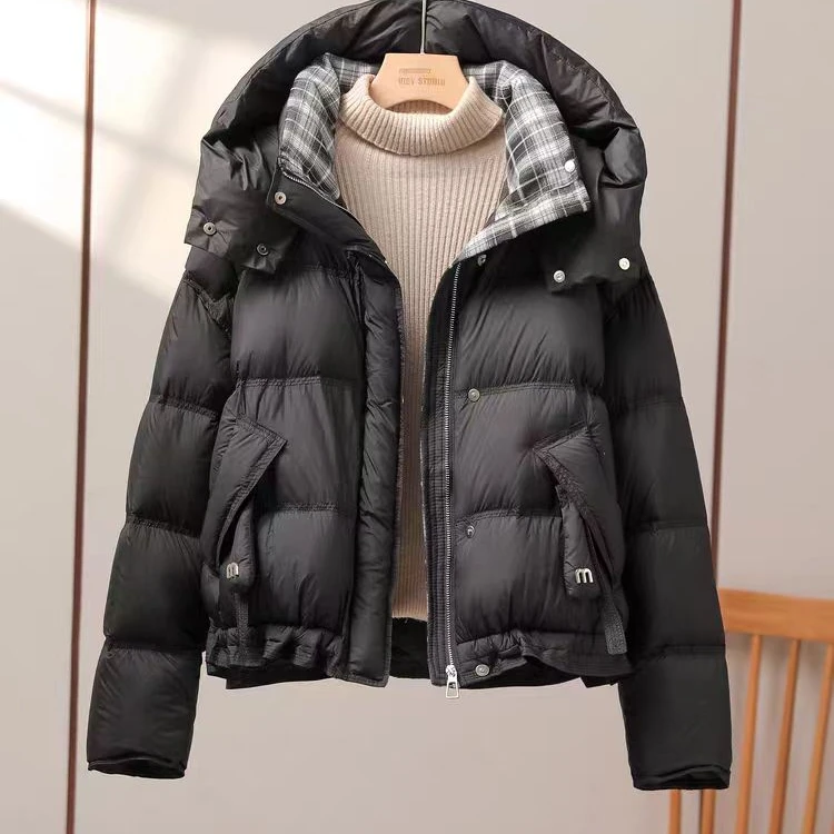 【太原周嵘】97986宽松型短款女带帽棉服（衣长61左右）+运费补贴5元