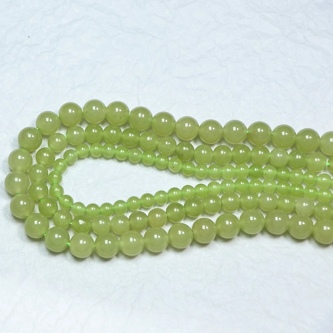 天然晴水绿和田玉散珠隔珠diy女士女款手工手串挂件饰品配珠