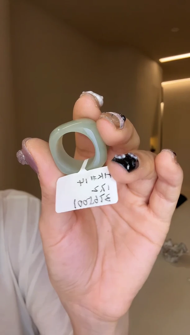 【闪购商品】和田玉戒指未镶嵌14码且末蓝