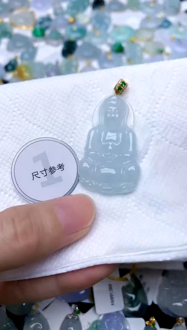 颈饰银S925镶嵌翡翠天然A货翡翠