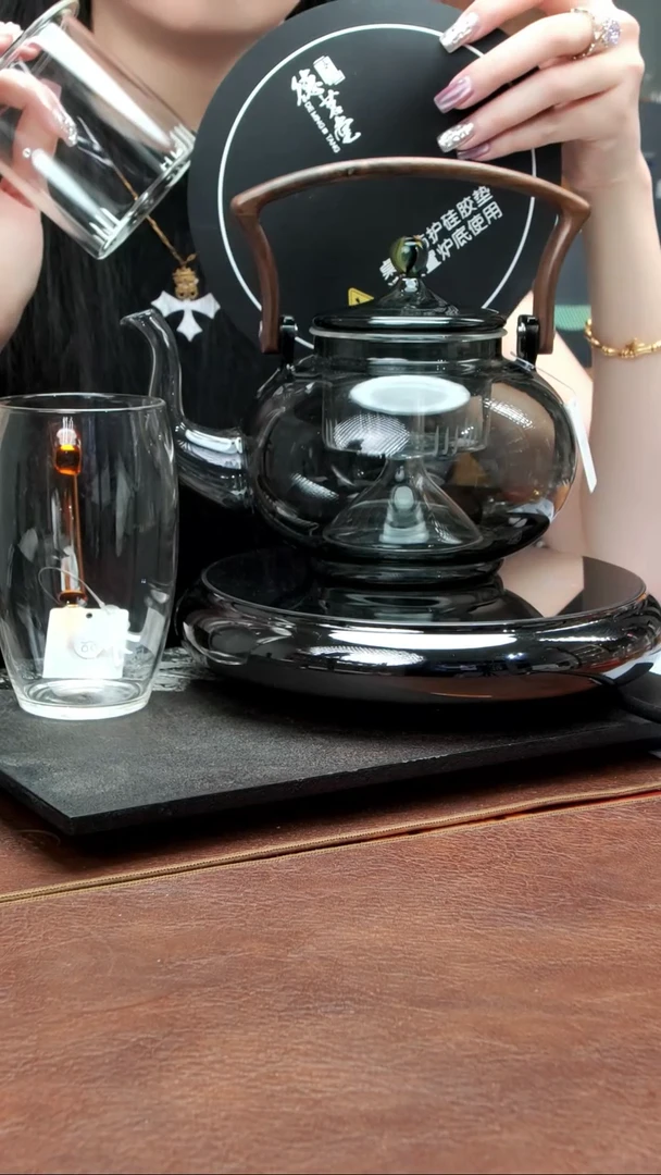 鼓韵电陶炉1300w+禾钺壶烟灰+清源杯 琥珀