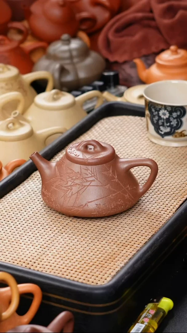 茶壶紫砂明清老宕口桃花泥
