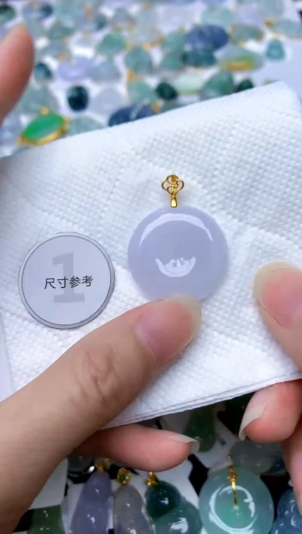 颈饰银S925镶嵌翡翠天然A货翡翠