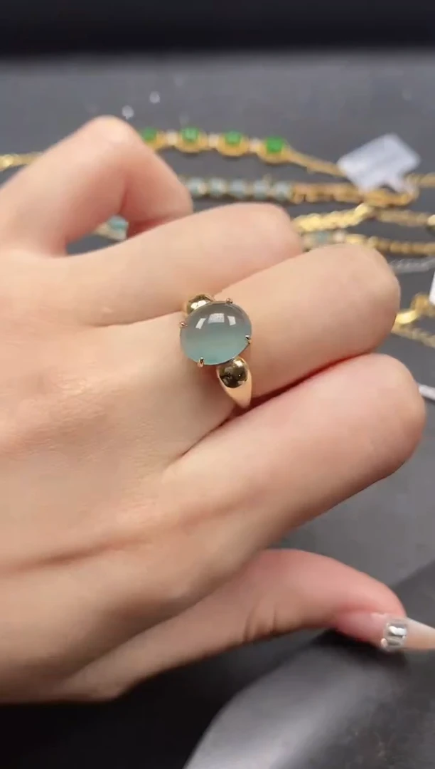 银S925镶嵌戒指翡翠51511