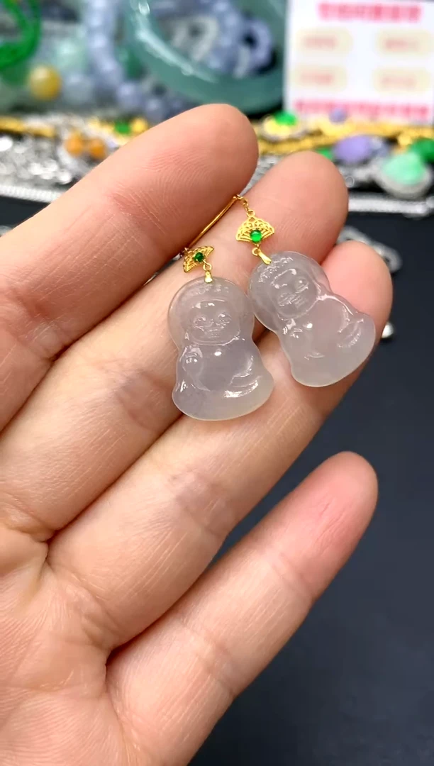 18K金镶嵌翡翠耳饰66-中国好珍宝