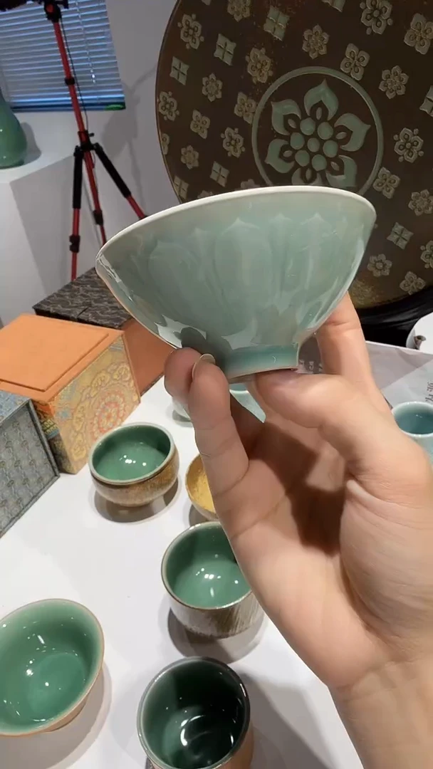 青瓷手工茶器包邮