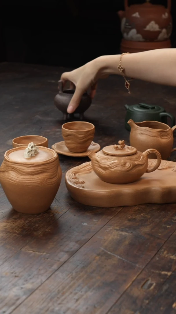 茶壶紫砂老段泥行云流水