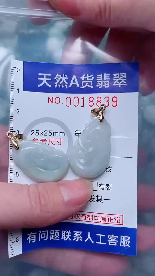 翡翠未镶嵌吊坠(不含链)1