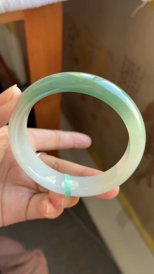 未镶嵌手镯翡翠（闭眼买 血漏）老坑冰透胶半山水21号