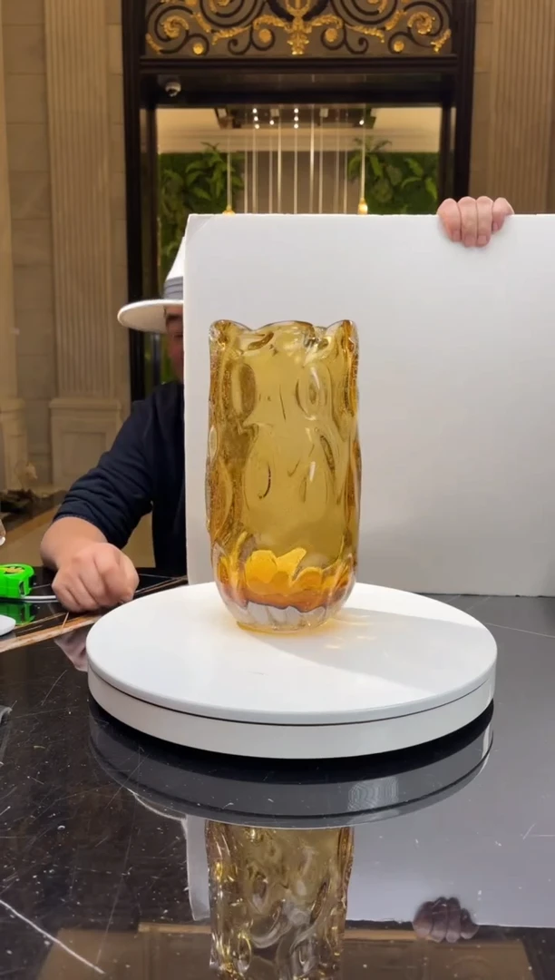 【闪购商品】茶宠1530琥珀金星空艺术花器大号