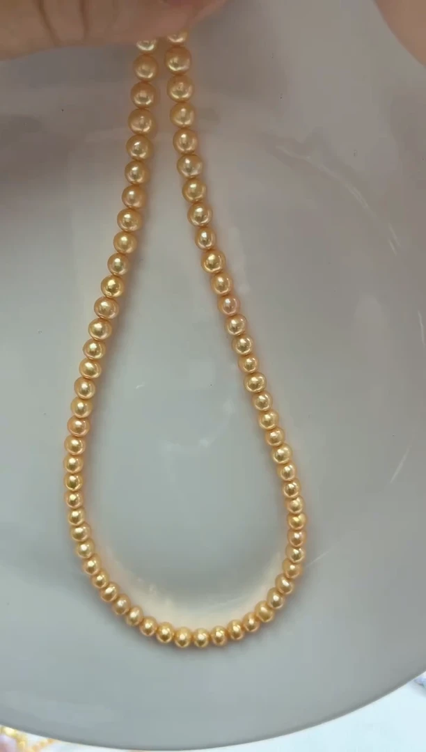 黄色小米项链4mm +