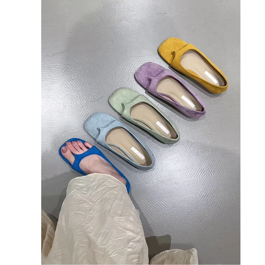 自留版~法式内增高夹趾凉鞋一脚蹬百搭罗马凉拖鞋女外穿人字拖鞋