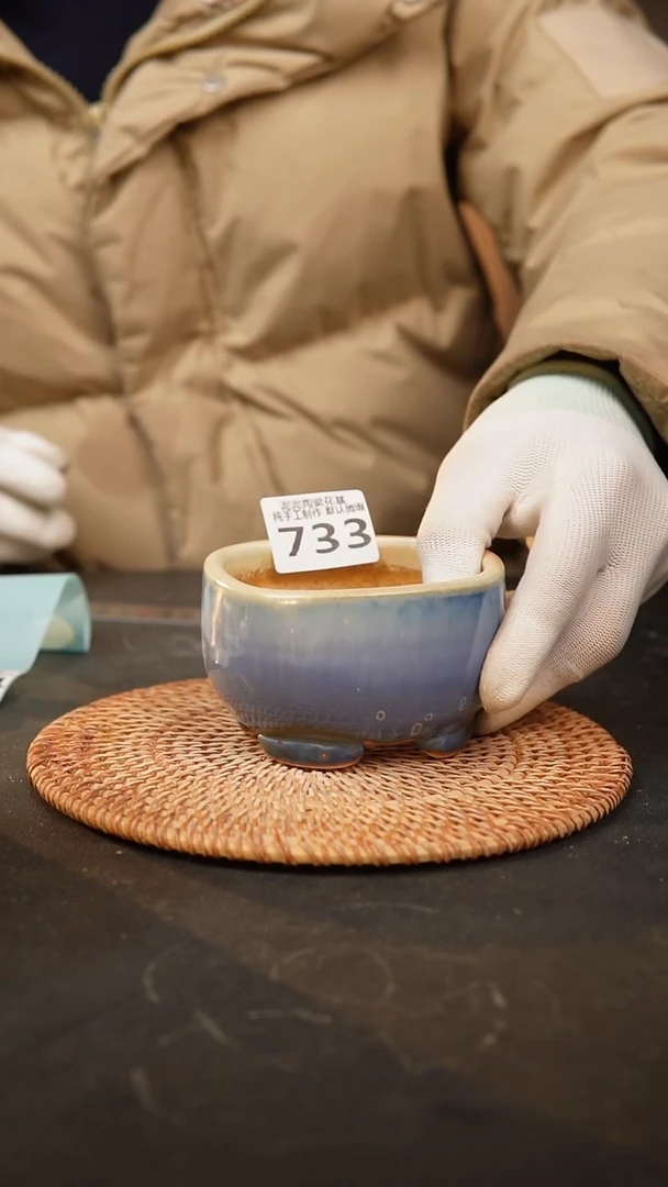 【闪购商品】瓷片733泥泥手工花盆