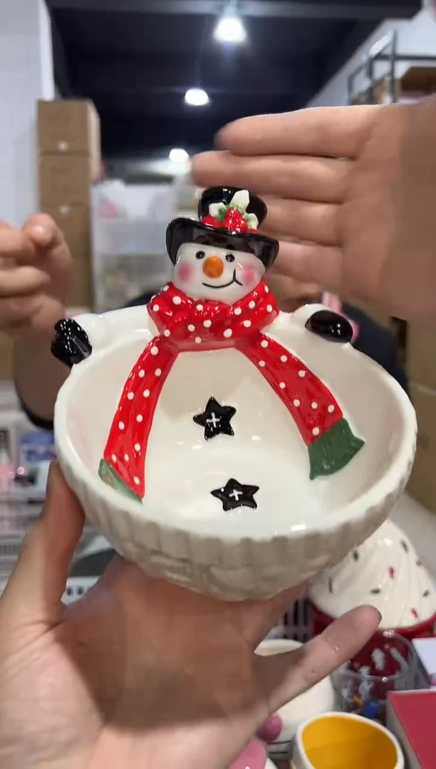【闪购商品】杯陶瓷原盒雪人碗