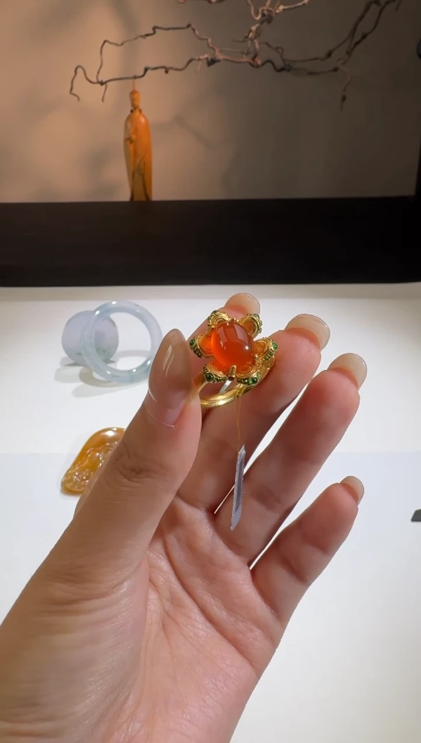 【闪购商品】南红玛瑙戒指银S925镶嵌【鑫鑫】