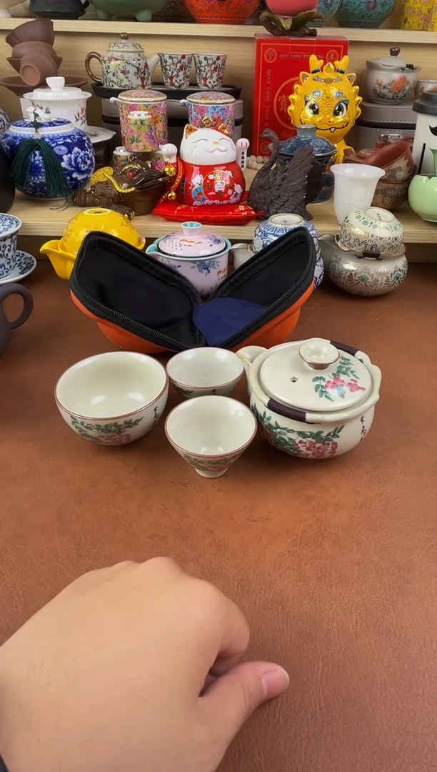 陶瓷茶具摆件旅行套组