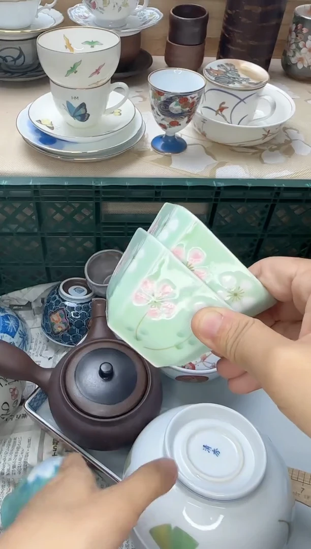 茶杯紫砂闲*淘艺中古瓷器满18米包邮