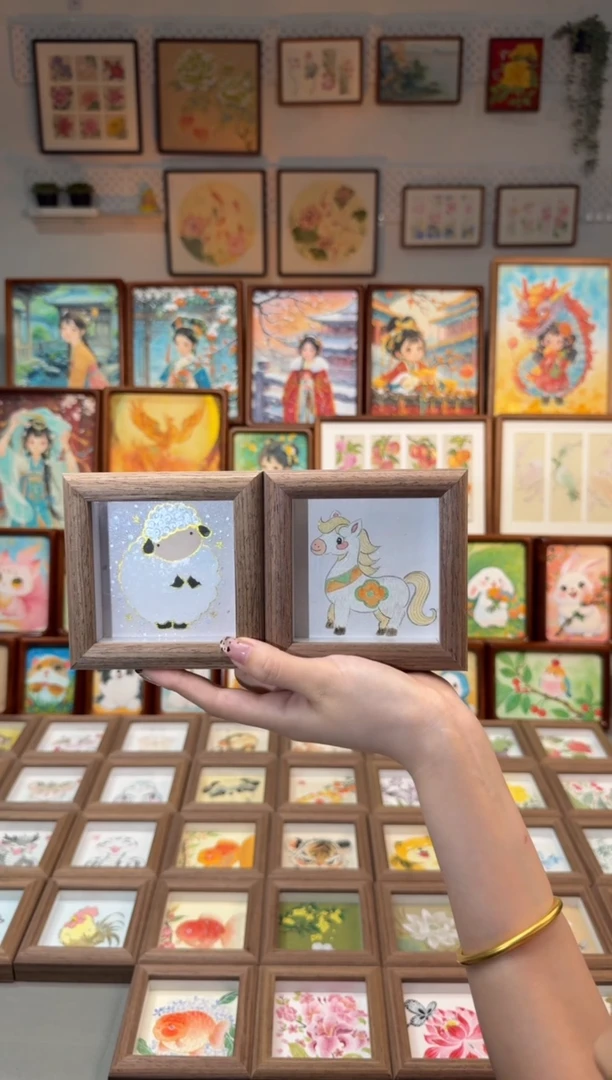 国画小马 小羊 手绘国画11