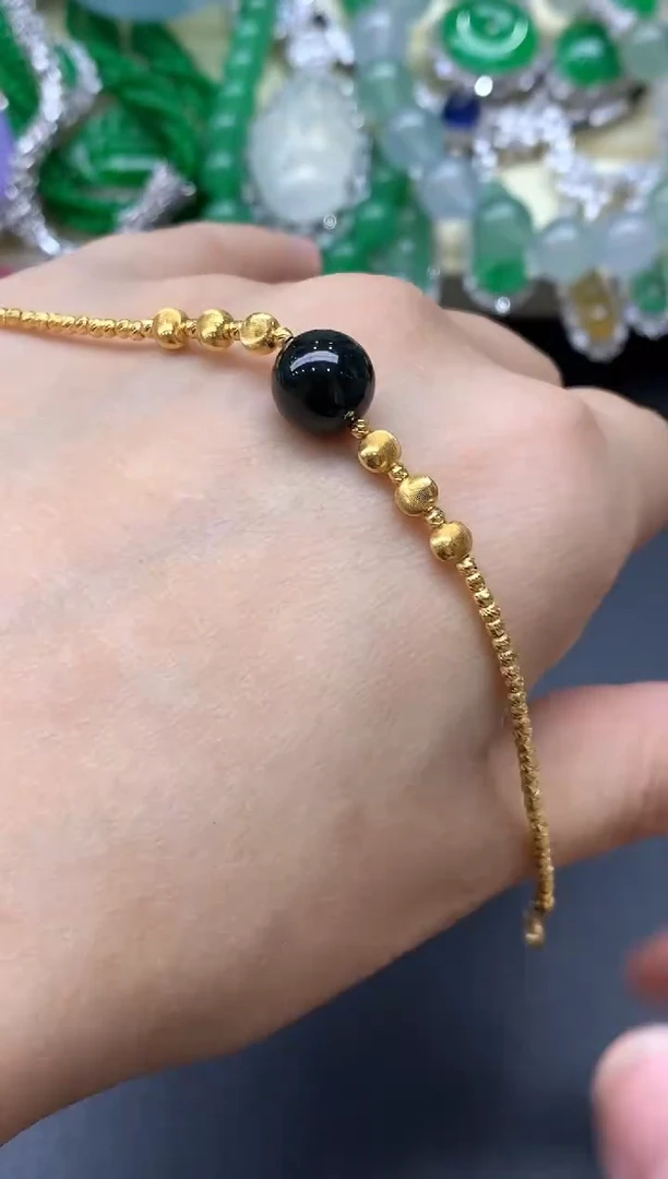 18K金镶嵌手链翡翠237-中国好珍宝