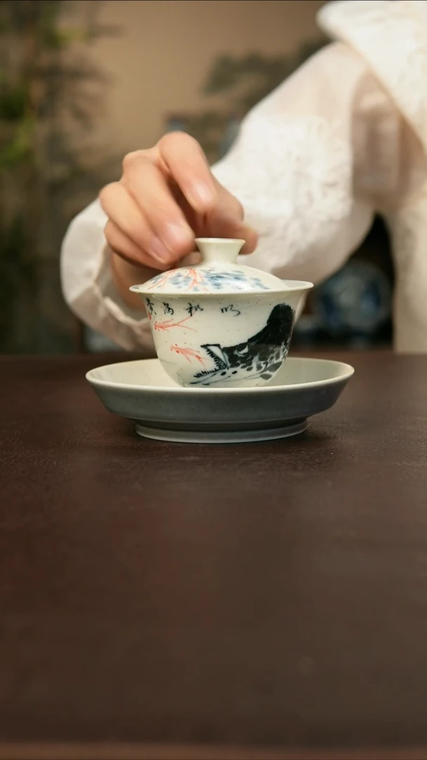 景德镇陶瓷杯碗柴烧多人