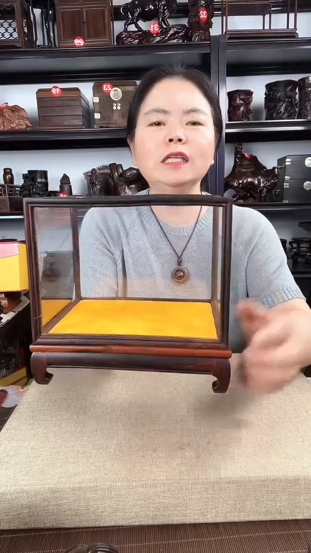 木玻璃罩2号老李红木工艺品
