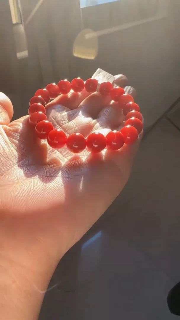 未镶嵌多样性发一件南红玛瑙【高货】锦红10mm保山圆珠单圈