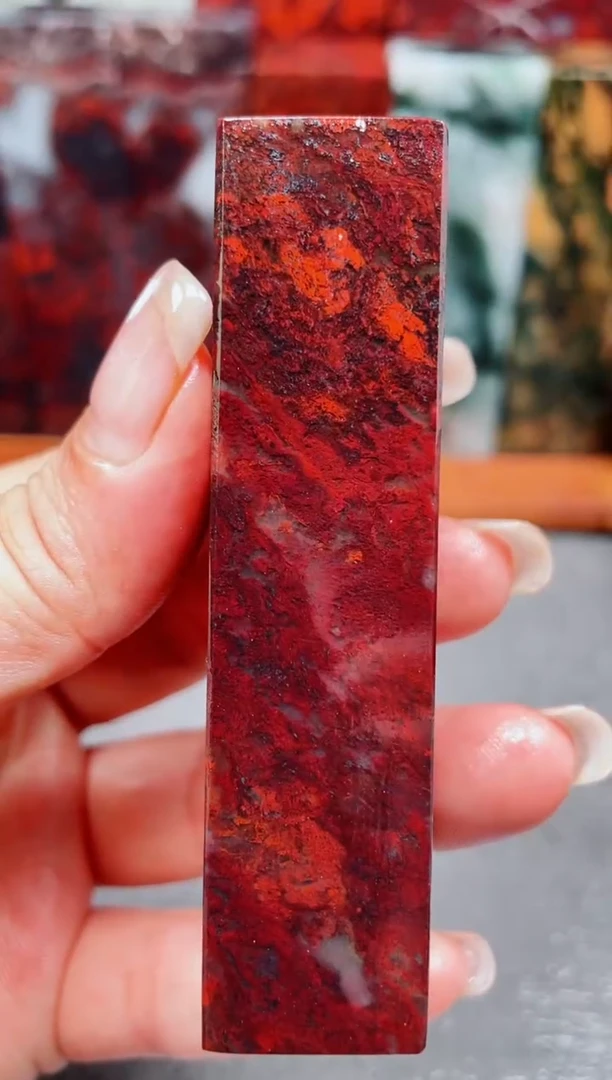 玉桂林鸡血玉素章20