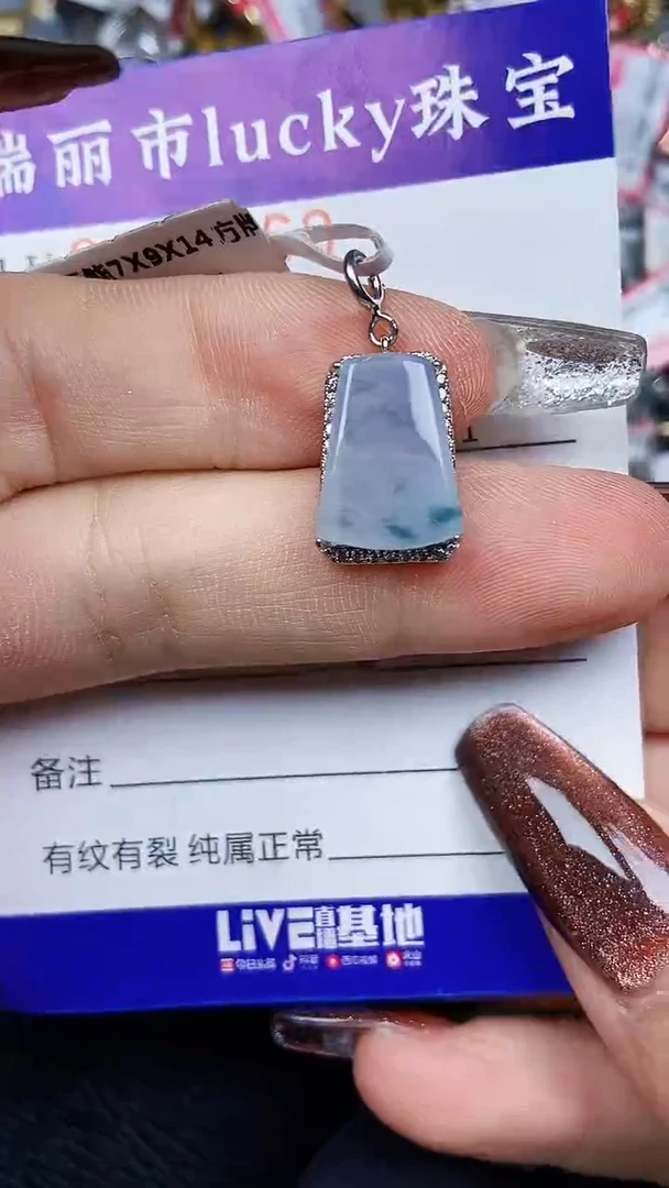 颈饰银S925镶嵌翡翠9169