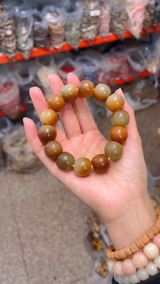 吊坠菩提根/象牙果敦煌大卡桶珠单圈