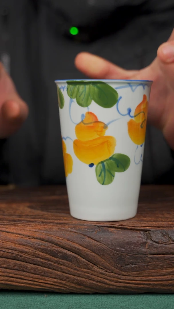 【闪购商品】瓷片95寻一缕瓷香杯釉下手工手绘瓷器