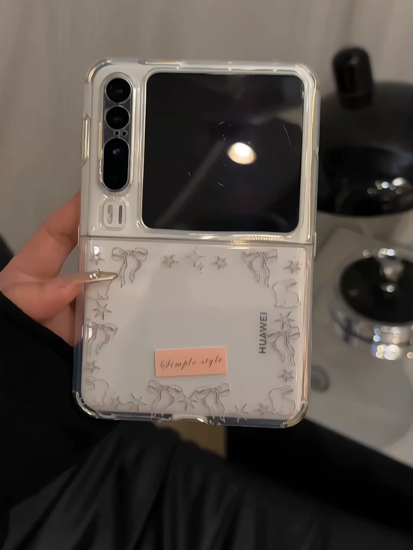 【华为purax系列】适用华为purax手机壳直边折叠防摔蝴蝶结小兔小众