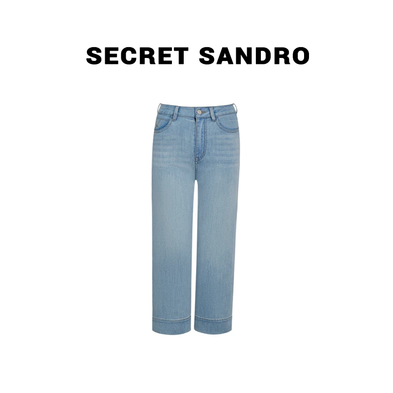 【八分牛仔】【Secret Sandro】 鸥小柒 牛仔裤 N55299106Q